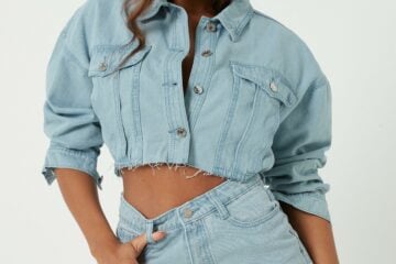 Wear Cropped Denim Jacket With Anything for Cool Look 1